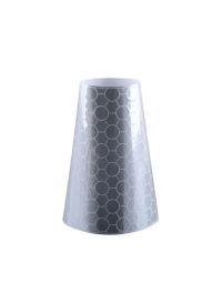 White prismatic reflective replacement sleeve for 450mm traffic cone full view | CMT Group UK