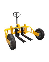 Rough terrain pallet truck pneumatic front wheels solid rear wheels | CMT Group UK