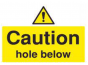 Caution Hole Below Sign - PVC