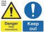 Danger Deep Excavations - Keep Out Sign - PVC