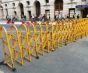 Expandable crowd control barrier concertina gate in hi-vis yellow for site segregation | CMT Group