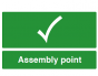 Assembly Point Tick Safety Sign - PVC