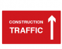 Construction Traffic Arrow Up Sign - PVC