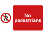 No Pedestrians Sign - PVC