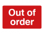 Out of Order Sign - PVC