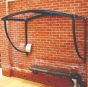 Wall-Mounted Canopy Smoking Shelter Galvanised Finish - 2m x 1m x 1.2m