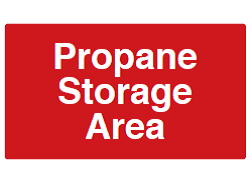 Propane Storage Area Sign - PVC