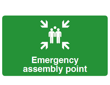 Emergency Assembly Point Safety Sign - PVC