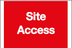 Site Access Sign - PVC