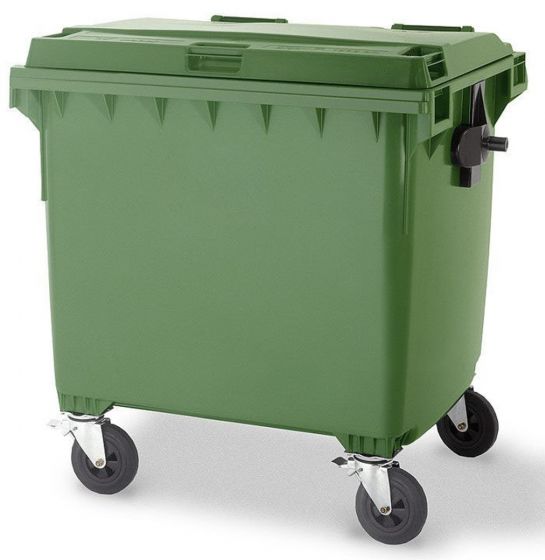 1100 Litre Green Wheelie Dustbin