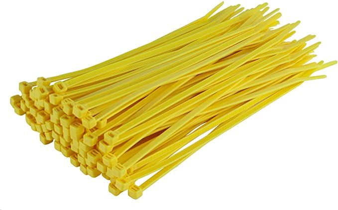 Yellow Cable Ties - 100 Pack