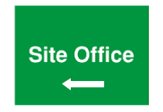 Site Office - Arrow Left Sign - PVC