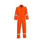 Flame Retardant & Anti Static Overall with Hi vis stripes Orange