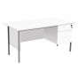 Economy Rectangular Desk c/w 2-Draw Fixed Pedestal