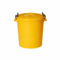 90 Litre Spill Kit Drum with Lid (Empty) - Yellow Plastic Bin replacement container | CMT Group