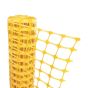 Yellow HDPE mesh barrier fencing 1m x 50m roll flat oval aperture utility services demarcation | CMT Group UK