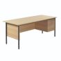 Economy Rectangular Desk c/w 2-Draw Fixed Pedestal