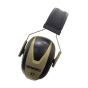 High attenuation ear defenders gold and black memory foam large cup front view SNR 37dB | CMT Group UK