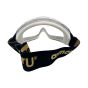 Safety goggles wide vision adjustable wide headband rear view showing TPE seal and strap | CMT Group UK