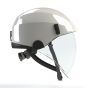 Arc flash electrically insulating helmet white rear view showing dual shell construction and wheel ratchet | CMT Group UK