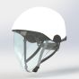 armourU Fuji safety helmet white top view showing retractable visor stowed inside brim | CMT Group UK
