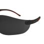 Betafit Montana anti-glare safety specs smoke lens wraparound single-piece polycarbonate close-up | CMT Group UK