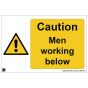 Site Safety Board - 594x841mm A1 - Caution Men Working Below
