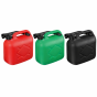 MAX 5L Plastic Petrol Cans colour options red green black with UN compliant fuel storage | CMT Group