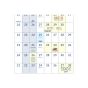 Foamex wall planner close up showing calendar grid and industry event markings | CMT Group UK