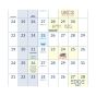 A1 drywipe wall planner close up calendar grid layout & markings | CMT Group UK
