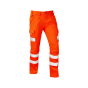 KINGFORD ISO 20471 Class 1 EcoViz Stretch Polycotton Cargo Trousers Orange - Size 34R