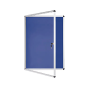 Aluminium Frame Blue Felt Lockable Noticeboard 1800x1200mm - Internal