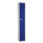 Single Door Steel Site Locker – 1800mm x 300mm x 300mm – Reinforced Door blue door locker front view | CMT Group