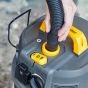 Vacmaster M-Class 38L Dust Extractor - Stainless Steel Wet & Dry Vacuum Cleaner hose connection detail | CMT Group