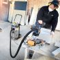 Vacmaster M-Class 38L Dust Extractor - Stainless Steel Wet & Dry Vacuum Cleaner extracting saw dust | CMT Group