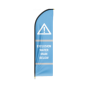 3.4m Hi Vis Sail Flag Double Sided - Base & Pole NOT Included - Printed: Exclusion Gas Main Below