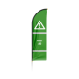 3.4m Hi Vis Sail Flag Double Sided - Base & Pole NOT Included - Printed: First Aid