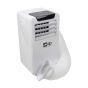 4-in-1 portable air conditioner 10000 BTU 230V front and side view with exhaust duct and window adaptor | CMT Group UK