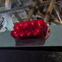 Red LED hoarding light battery powered mounted on steel hoarding beam construction site in use | CMT Group UK