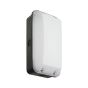 110-240V LED site bulkhead light 8W opal diffuser polycarbonate housing black body three-quarter view | CMT Group UK