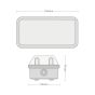 110-240V LED Site Bulkhead IP65 8W Red dimentions| CMT Group UK