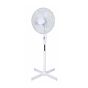 16 inch height adjustable pedestal fan white full assembled front view | CMT Group UK