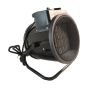 MAX electric fan heater 3kW angled cradle floor standing position side view showing inlet grille | CMT Group UK