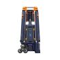 CMT Power portable lighting tower 5m in collapsed transport position showing triple-wheel base and folded mast | CMT Group UK
