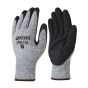 Skytec EMG738 HPPE sandy nitrile cut resistant gloves grey black pair sizes 9 front and back view | CMT Group UK