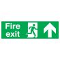 Site Safety Fire Door Sign | Green Fire Exit Sign Upward Arrow | CMT Group UK
