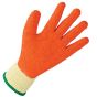 Orange Heavy Duty Latex Grip Safety EN388 Gloves