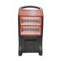 Rhino TQ4 infrared cabinet heater front view showing twin ruby quartz elements and LED control panel | CMT Group UK