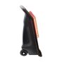 Rhino TQ4 infrared heater side view showing HDPE moulded body carry handle and wheel castors | CMT Group UK