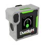 Dustlight Mini personal dust monitor three units showing green amber red traffic light LED states view | CMT Group UK